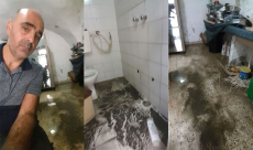  بالفيديو: غرق بيته بمياه المجاري - مواطن من الرملة يشتكي من إهمال البلدية